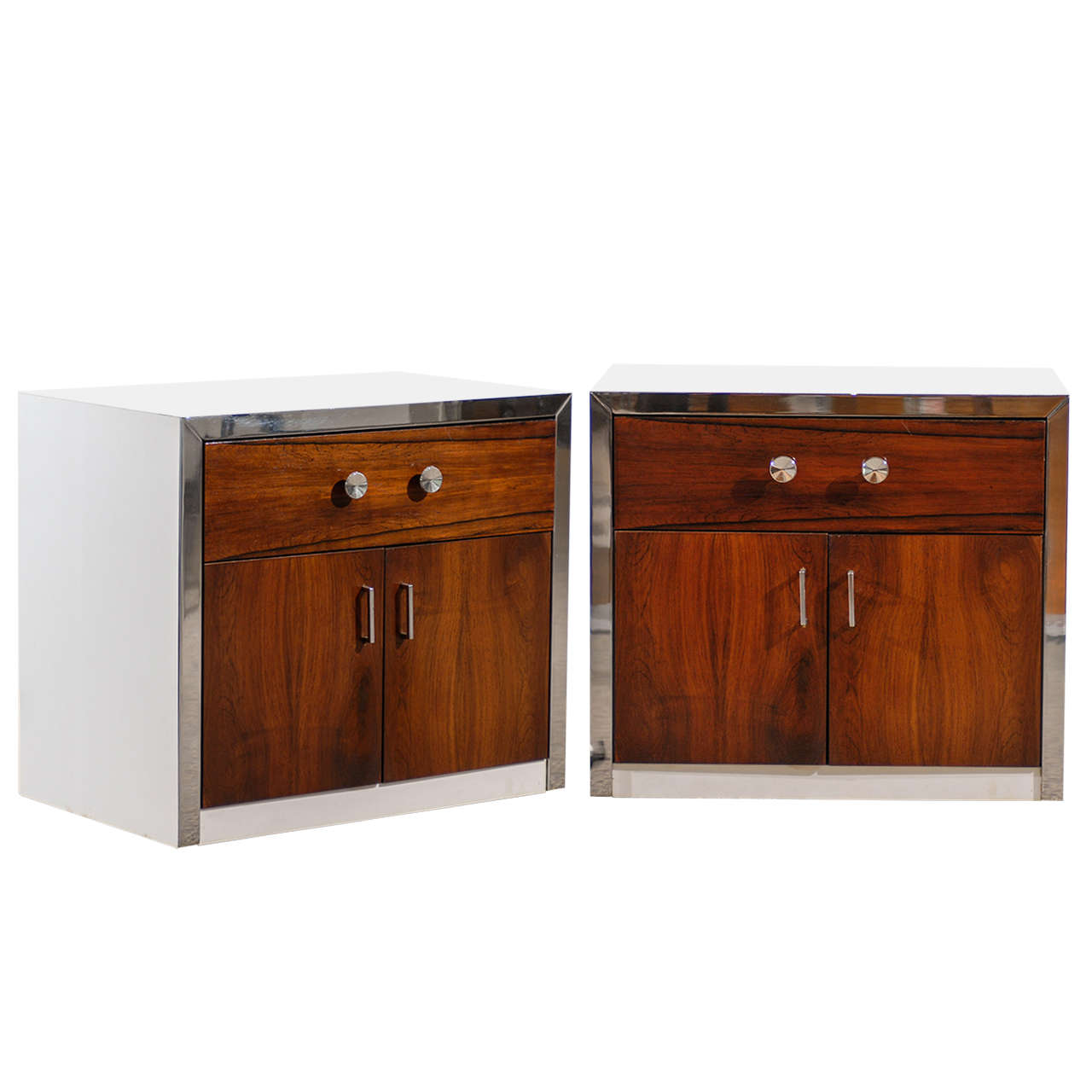 Handsome Pair of Modern End Table/Night Stands by John Stuart