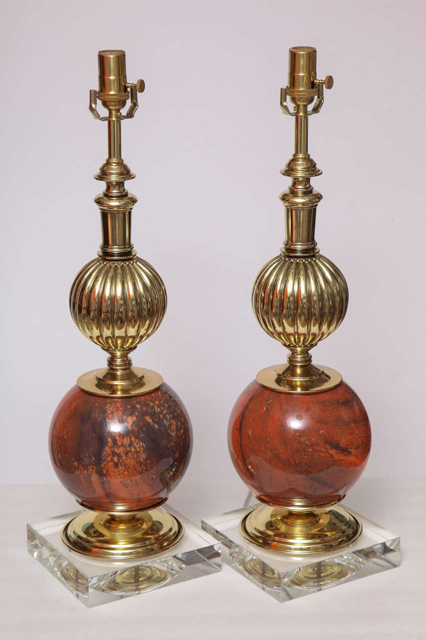 Mid-Century Modern Pair of Murano Table Lamps