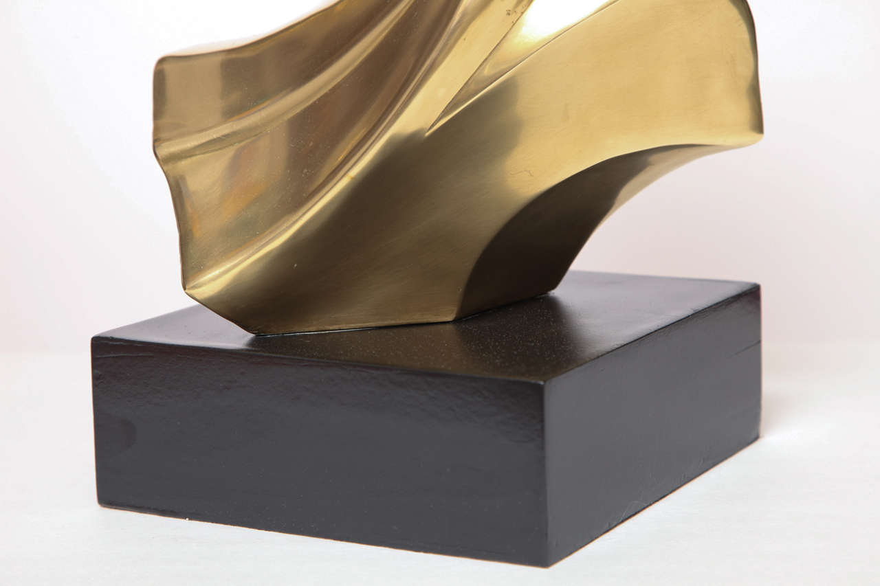 Sculpture, Brass, of a Woman's Head at 1stdibs