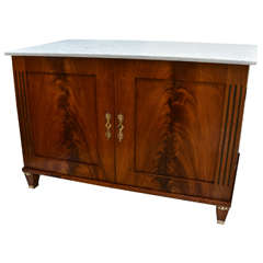 Antique Scandinavian 18th Century Gustavian Style, Marble Top Cabinet