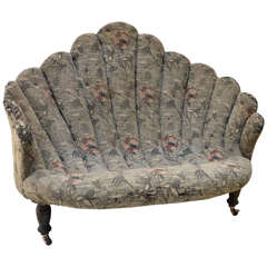 English Victorian Shell or Grotto Style Settee