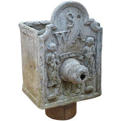 English Solid Lead Tudor Style Down Spout, Dated 1819