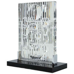 Sculpture en cristal Erebus de Victor Vasarely pour Rosenthal