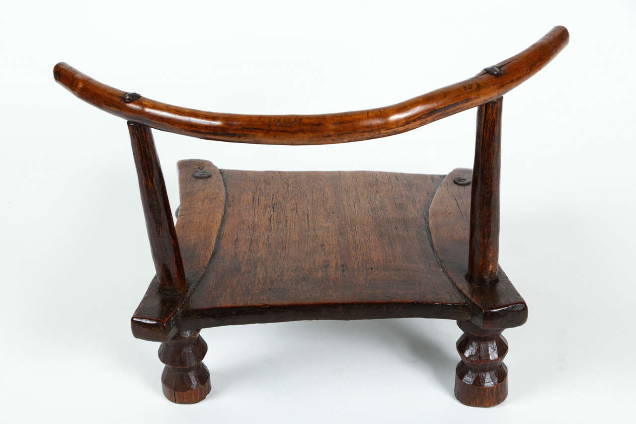 Wood Grandfathers Low Chair from the Dan Tribe of Ivory Coast