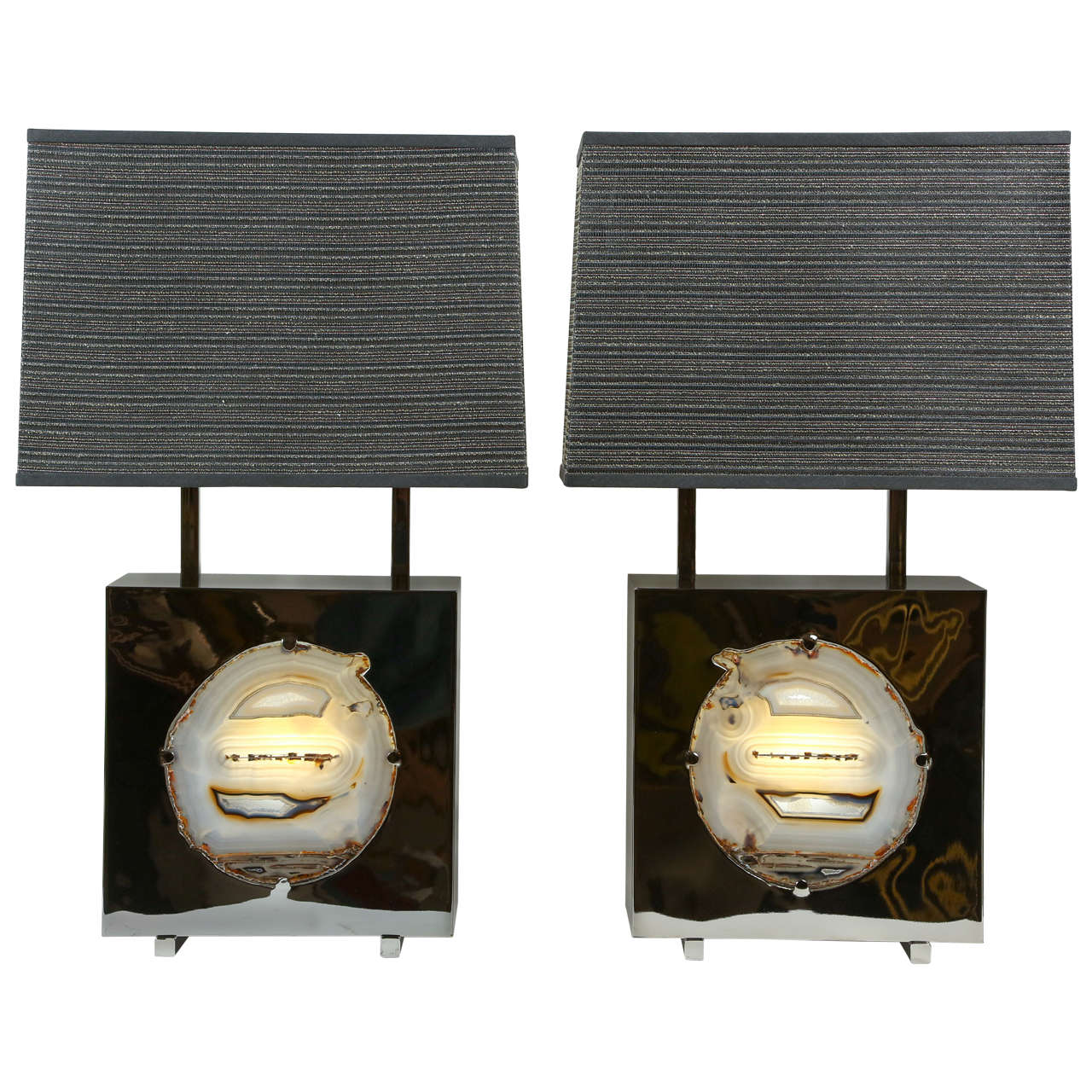 Pair of Special Edition "Pedra" Table Lamps, Dragonette Private Label For Sale