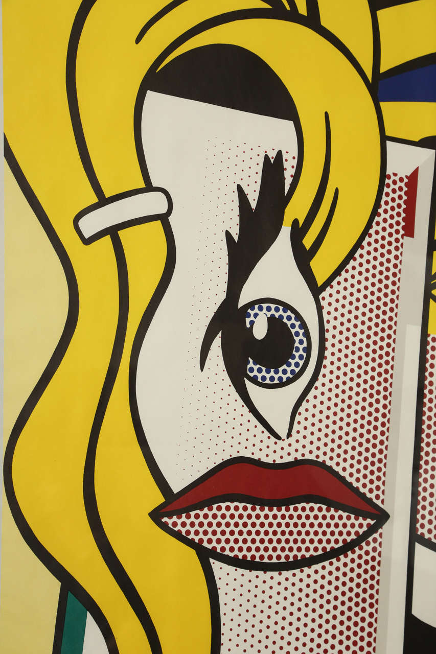 American Large Lichtenstein Poster for Leo Castelli Gallery Exhibition