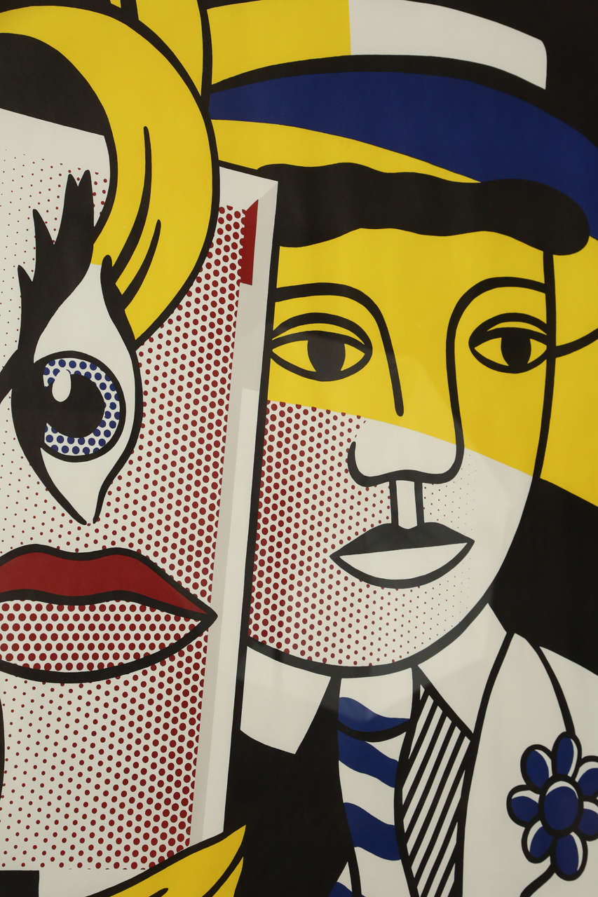 Late 20th Century Large Lichtenstein Poster for Leo Castelli Gallery Exhibition
