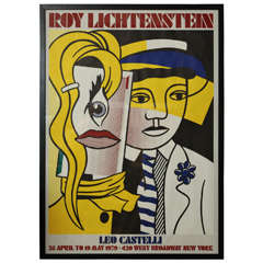 Large Lichtenstein Poster for Leo Castelli Gallery Exhibition