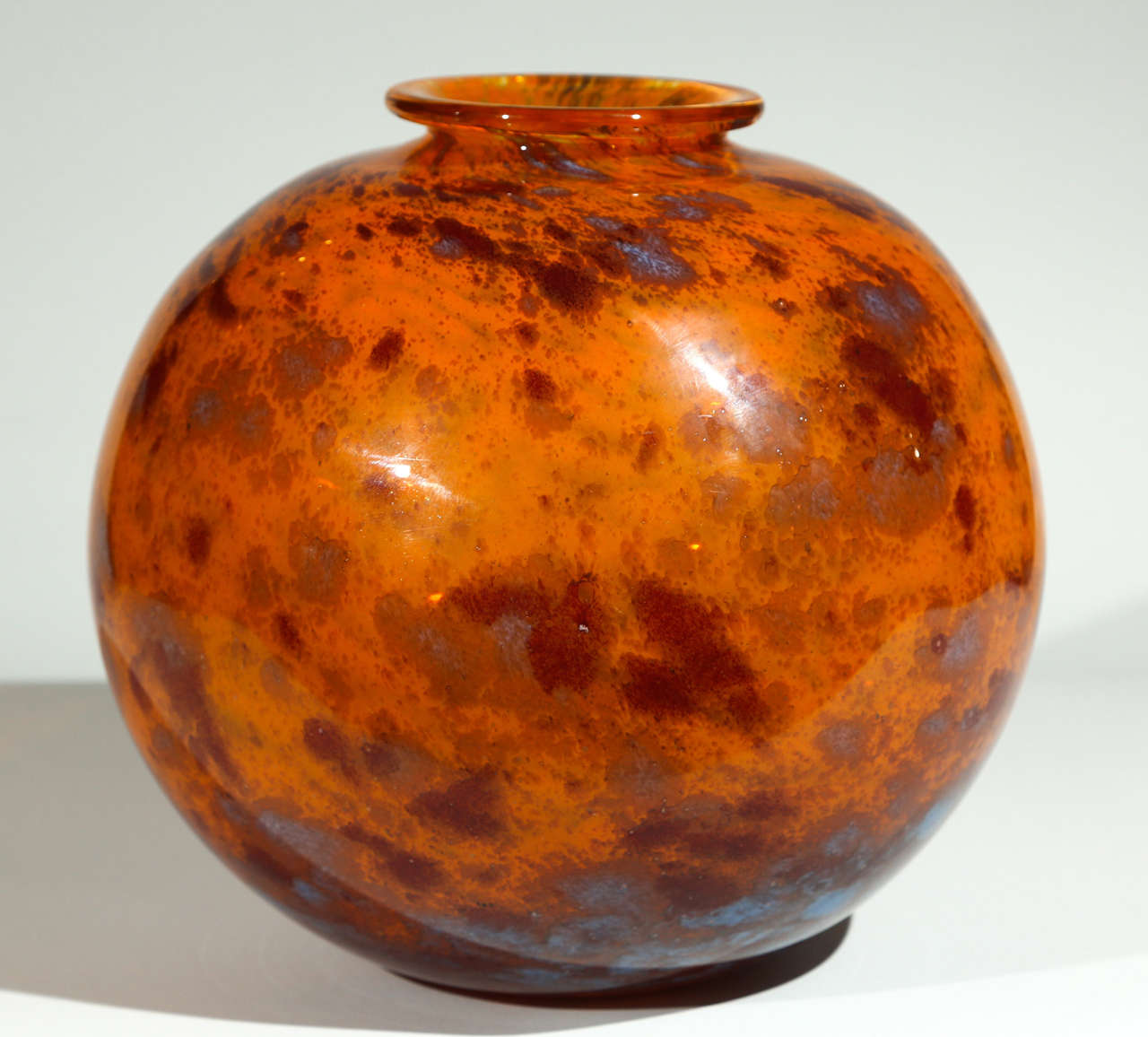 Large and Striking Art Glass Vase by Daum