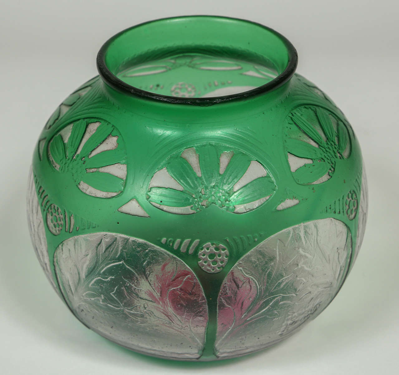 20th Century Art Deco Acid Etched Glass Vase by Daum