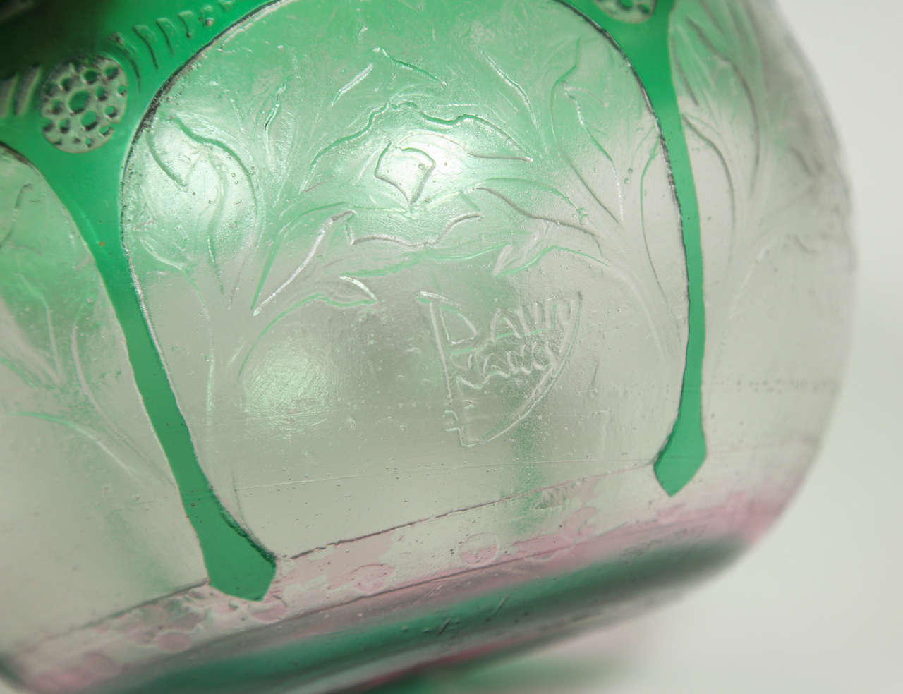 Art Deco Acid Etched Glass Vase by Daum 2