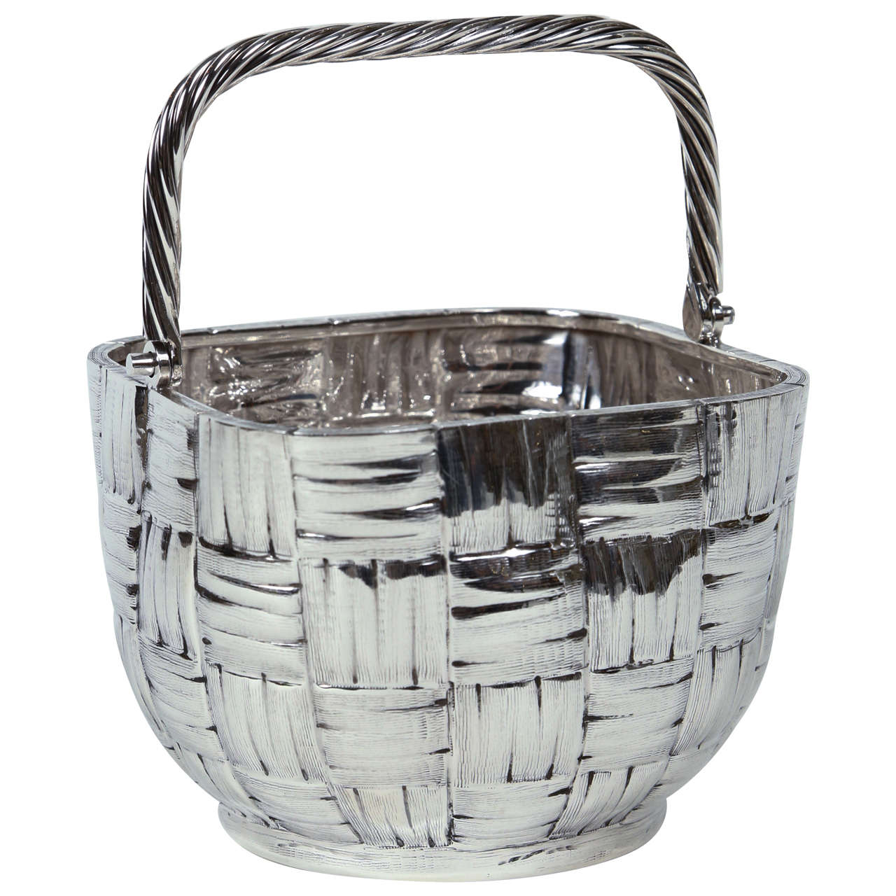 Italian Sterling Silver Basket by Fratelli Cacchione