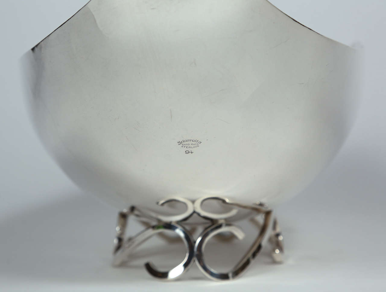 Handmade Sterling Silver Centerpiece Bowl and Candelabrum by Alfredo Sciarotta 3