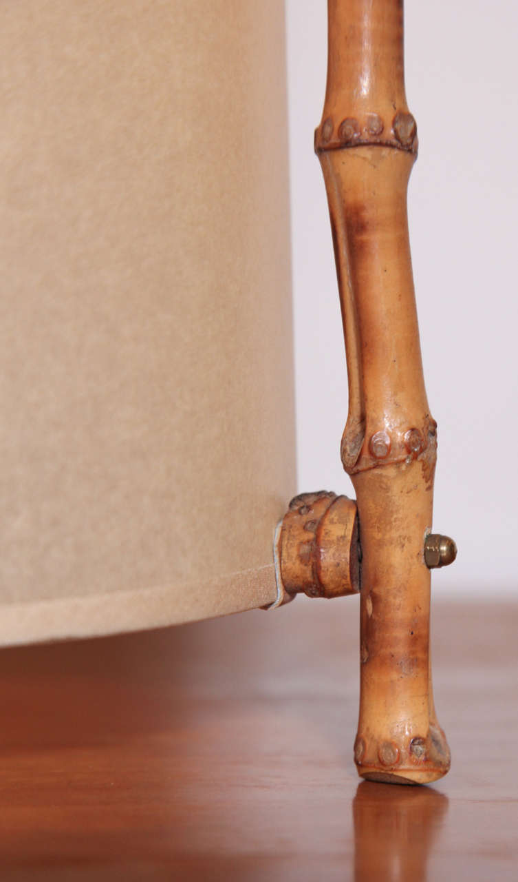 Bamboo Table Lamp In Good Condition For Sale In New York, NY