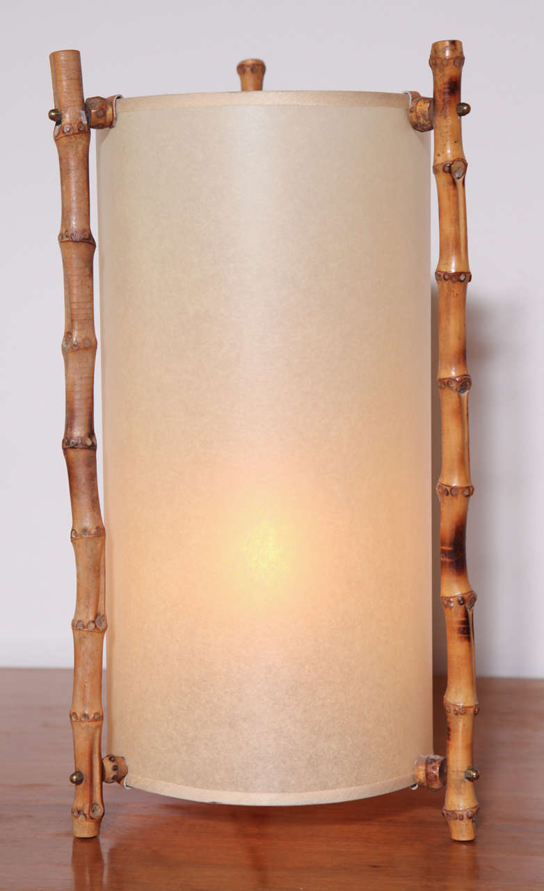 Bamboo Table Lamp For Sale 1