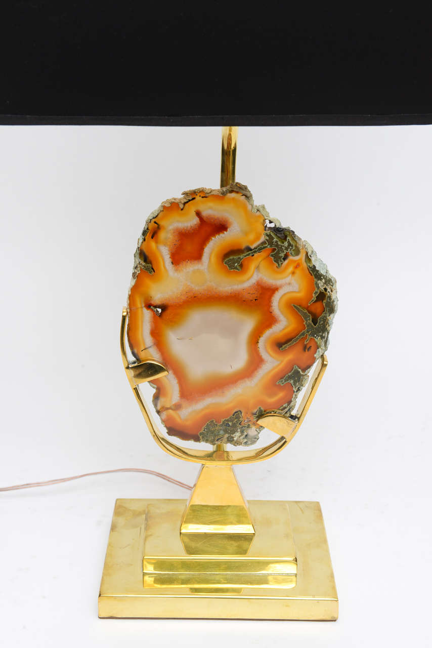 Mid-Century Modern Original Willy Daro Agate Table Lamp
