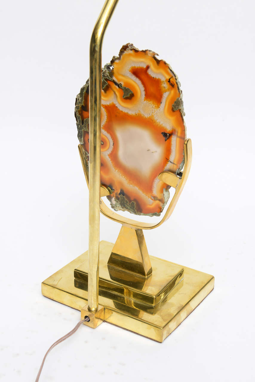 Original Willy Daro Agate Table Lamp 1