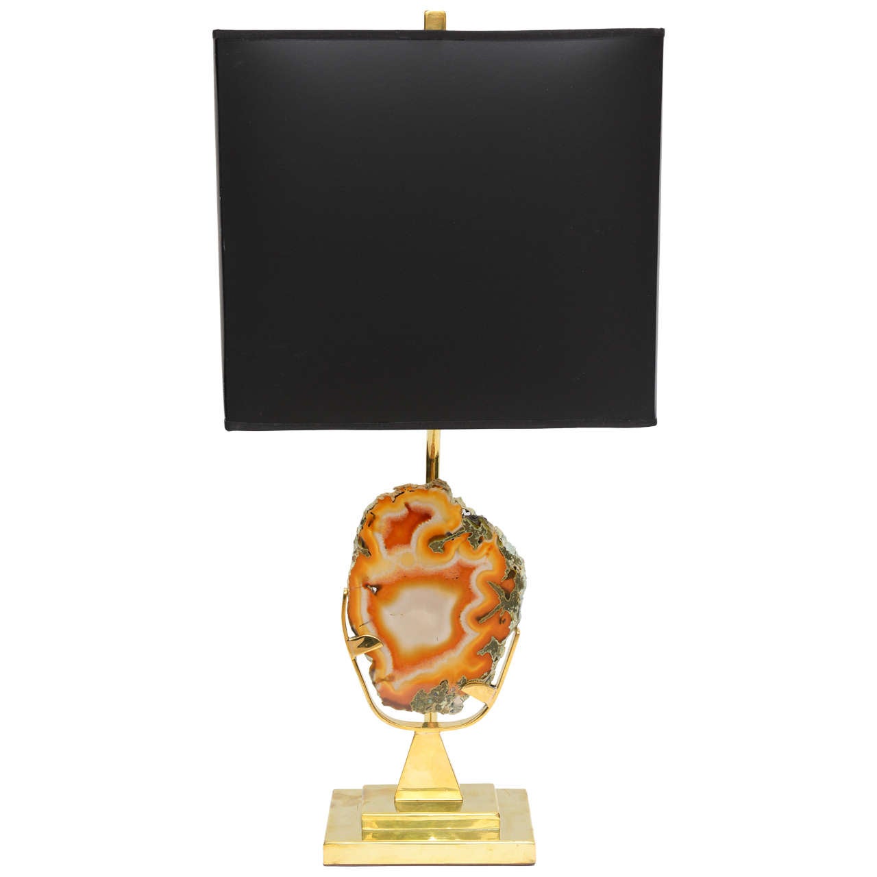 Original Willy Daro Agate Table Lamp