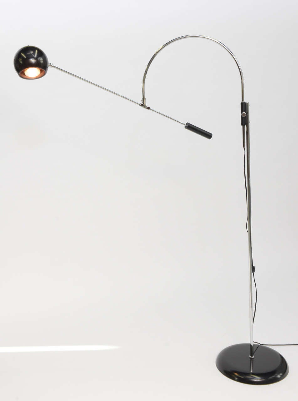 Large Robert Sonneman Orbiter Reticulating Floor Lamp 2