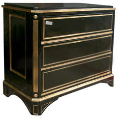 Russian Neoclassical Style Ebonized Commode / Chest of Drawers / Cabinet 19th C.