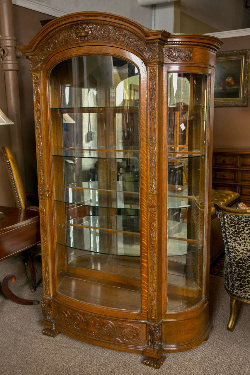 Horner Brothers Victorian Curved Glass China Cabinet 2