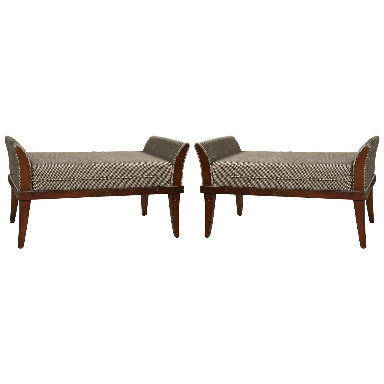 Pair of Mid-Century Modern Window Benches or Stools