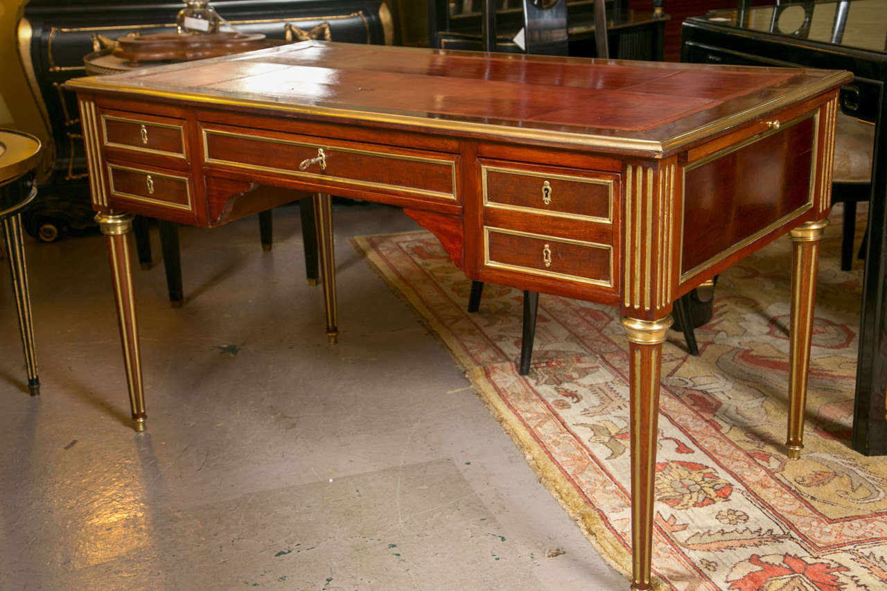 Louis XVI Style Bronze Mounted Desk by Maison Jansen 5