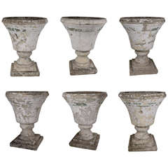 Antique Set of 6 Massive Urns