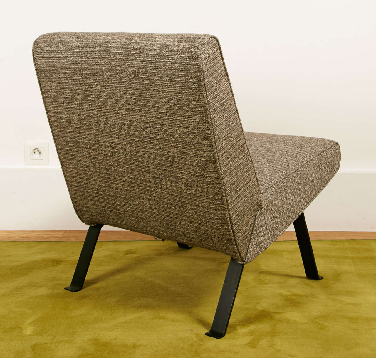 Fabric Pair of chairs by Joseph-André Motte - Steiner Edition - 1957