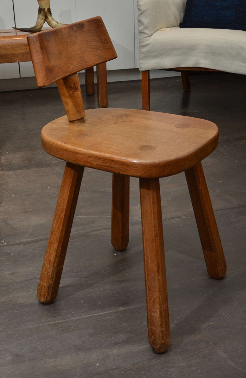 Oak Stool with Back rests, very comfortable to sit in. 
