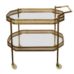 Vintage Brass Bar Cart