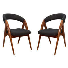 Pair of Upolstered Colonial Side Chairs