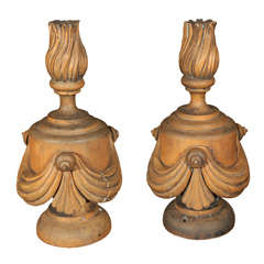 Wooden Carved Finials From Horse Drawn Carriage