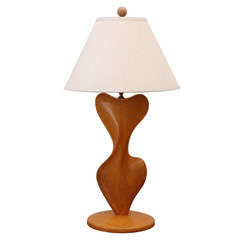 Beautiful Biomorphic Wooden Lamp