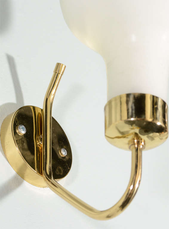 Italian 1950's Sconces in the style of Stilnovo In Excellent Condition In New York, NY