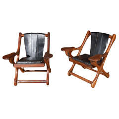 Pair of Don Shoemaker 'Sling' Folding Chair