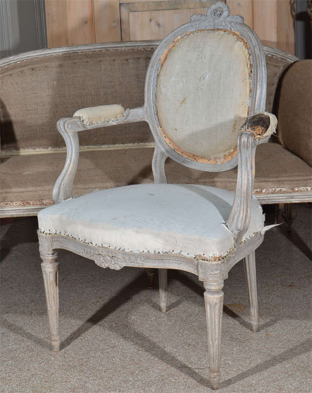 Gustavian Pair of Swedish Armchairs For Sale