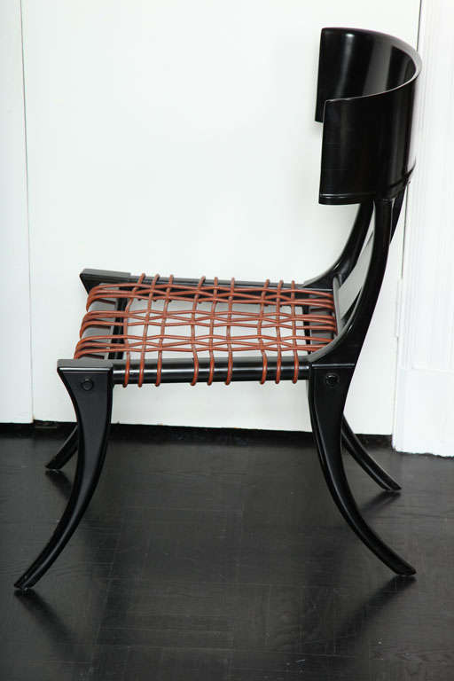 Klismos Inspired Side Chair In Excellent Condition For Sale In New York, NY