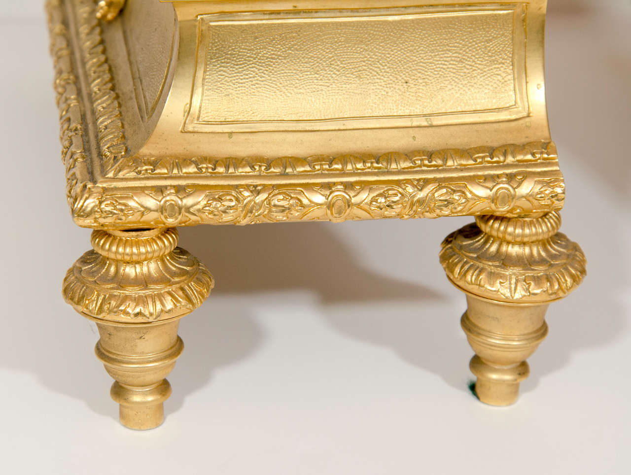 Pair of Rare & Large Antique French Louis XVI Gilt Bronze Figural Andirons, 19th Century For Sale 1