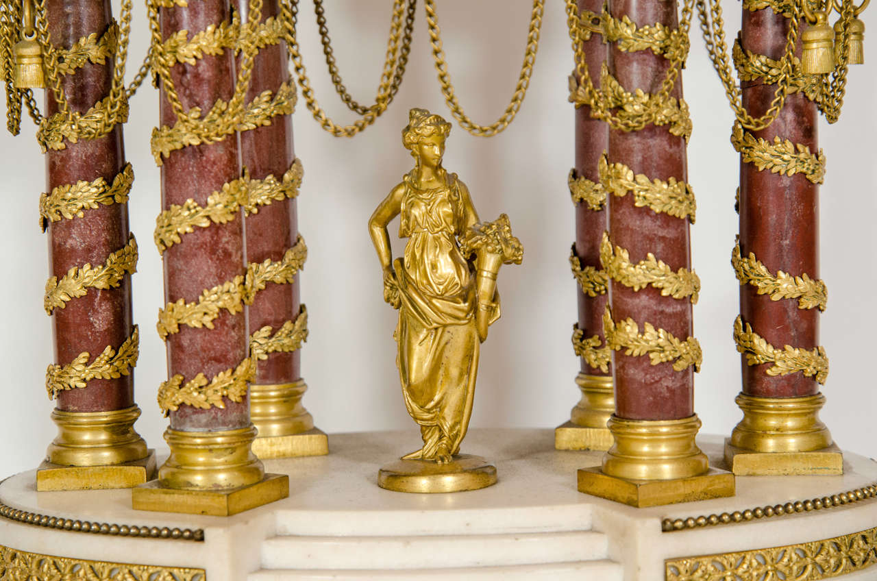 French 19th Century Louis XVI Style Marble and Ormolu Clock, By E. Lemoine In Good Condition For Sale In New York, NY