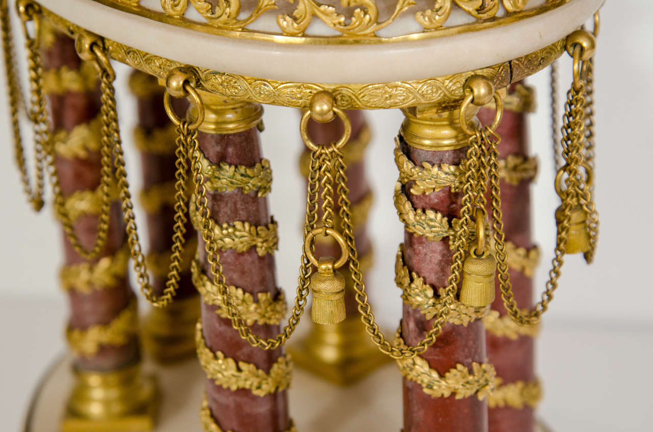 French 19th Century Louis XVI Style Marble and Ormolu Clock, By E. Lemoine For Sale 3
