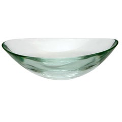 Oval Glass Bowl by Fontana Arte