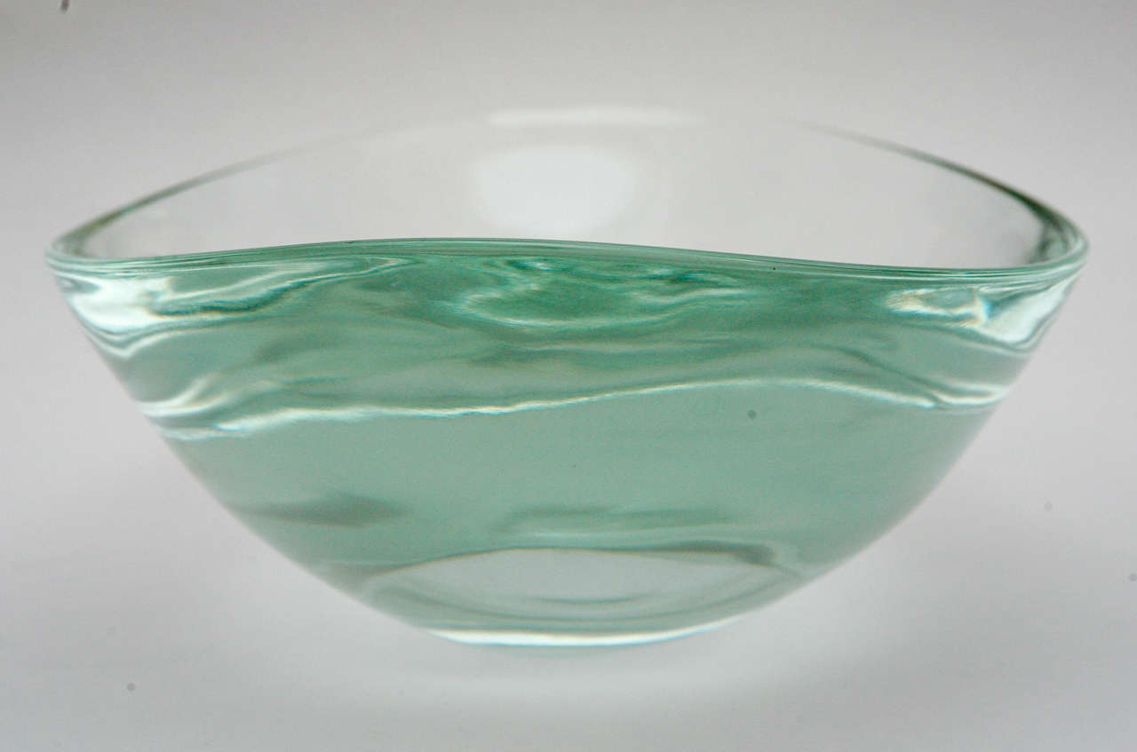 Oval Glass Bowl by Fontana Arte 1