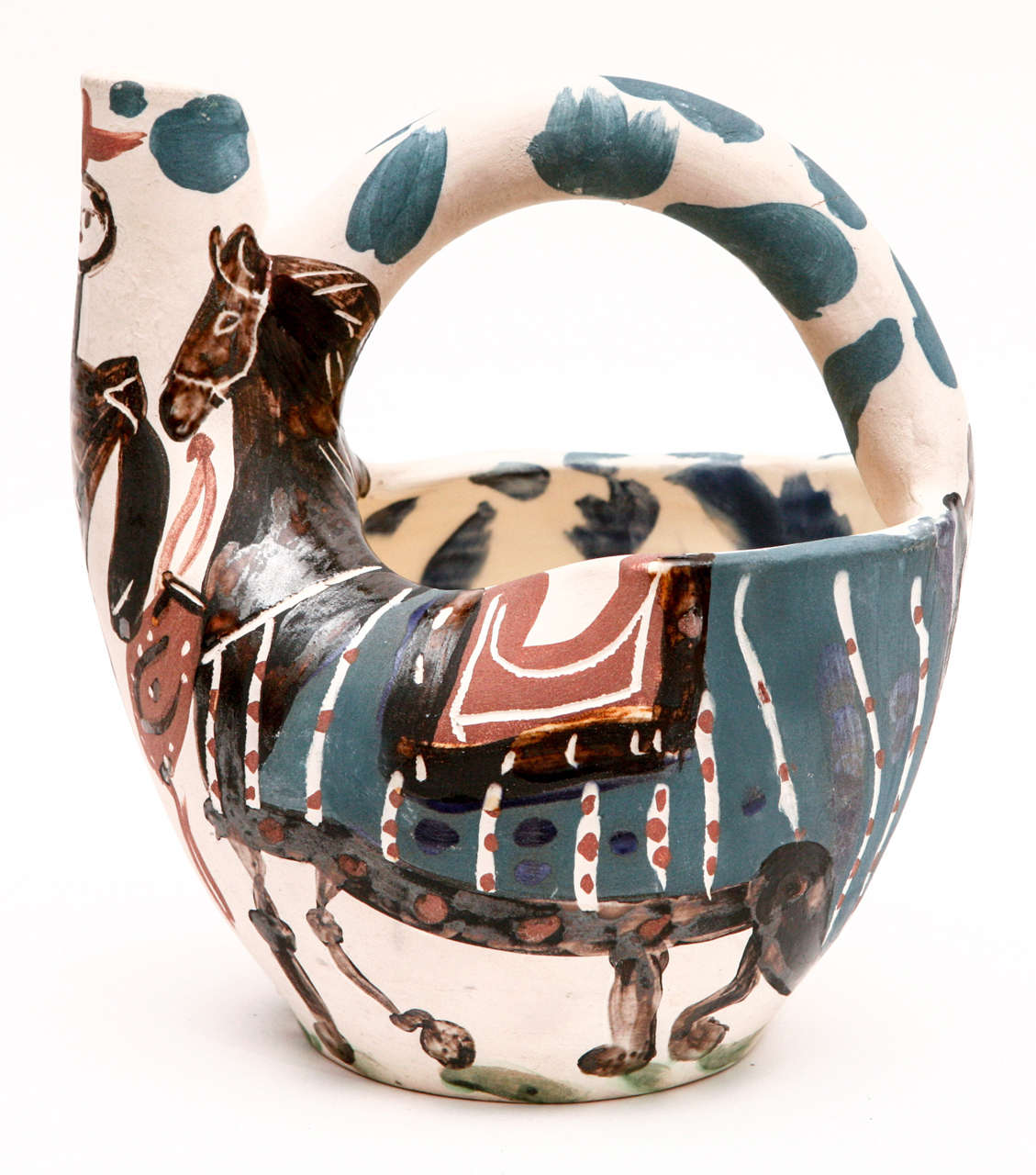 French Cavalier et Cheval (A.R. 137) Pitcher by Pablo Picasso