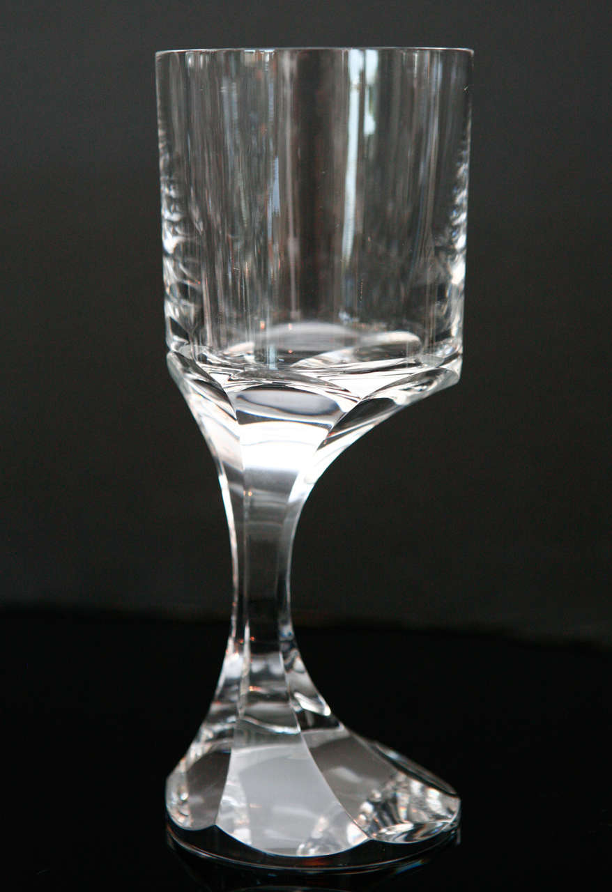 36 Pieces "Narcisse" Crystal Stemware with Decanter by Baccarat at