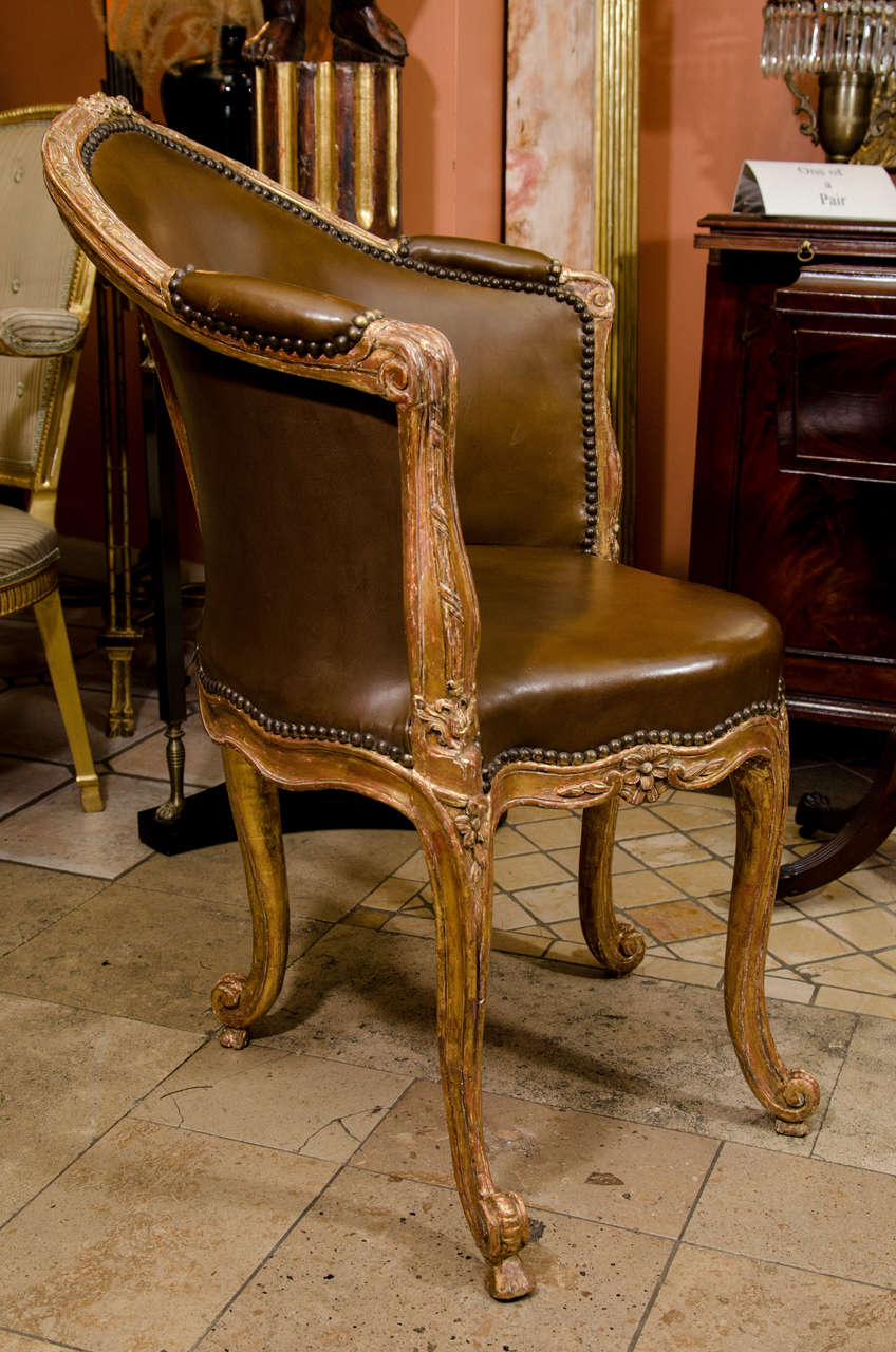A Fine Louis XV Fauteuil de Bureau In Good Condition In Westwood, NJ
