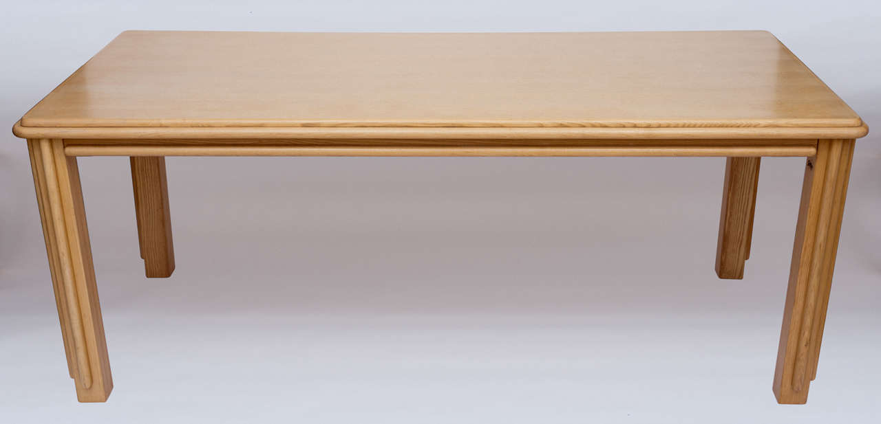 An Ash "Vienna" Table by Ettore Sottsass (1917-2007).
Made by Polronova, Italy, circa 1989.
Signed Sottsass
H 72cms x 184cms Long x 83.5cms deep
