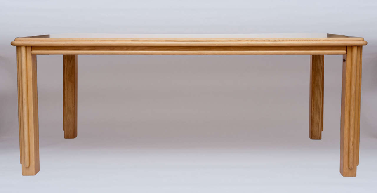 Italian Ettore Sottsass ash wood table “Vienna”, Italy circa 1989 For Sale
