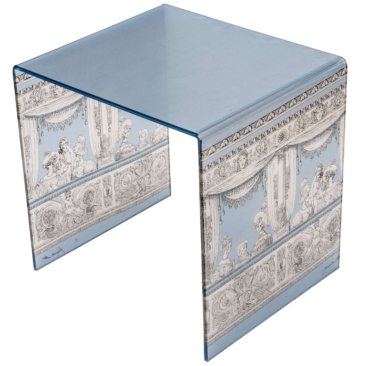 Atelier Fornasetti methacrylate ocassional table, Italy circa 1995 For Sale