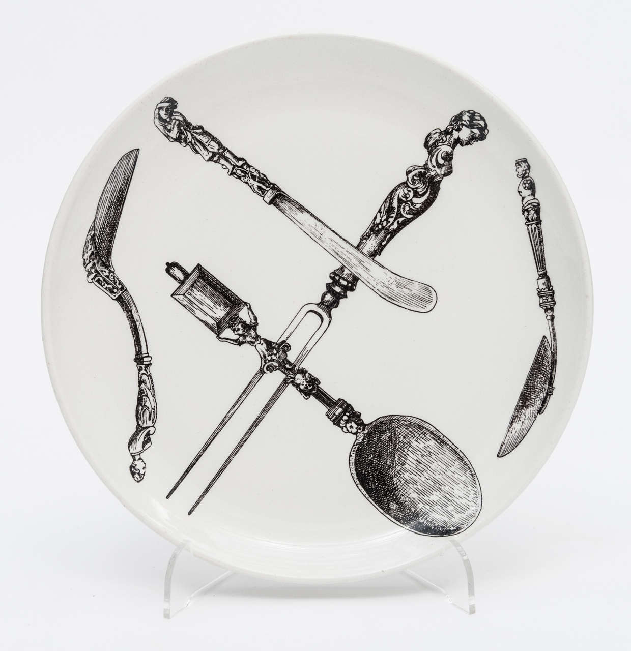 Early Set of Six Plates by Piero Fornasetti 1